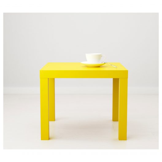 میز کنار مبلی زرد ایکیا مدل LACK