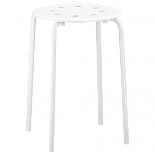 چهارپایه فلزی سفید ایکیا مدل