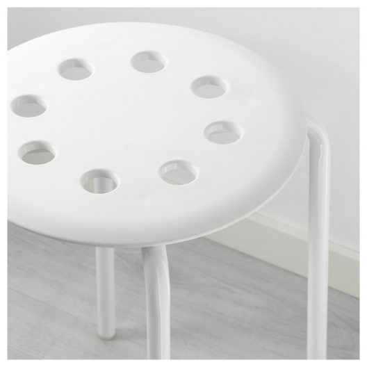 چهارپایه فلزی سفید ایکیا مدل