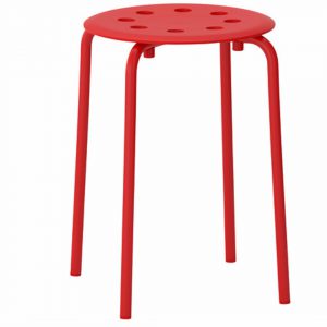 چهارپایه فلزی قرمز ایکیا مدل MARIUS