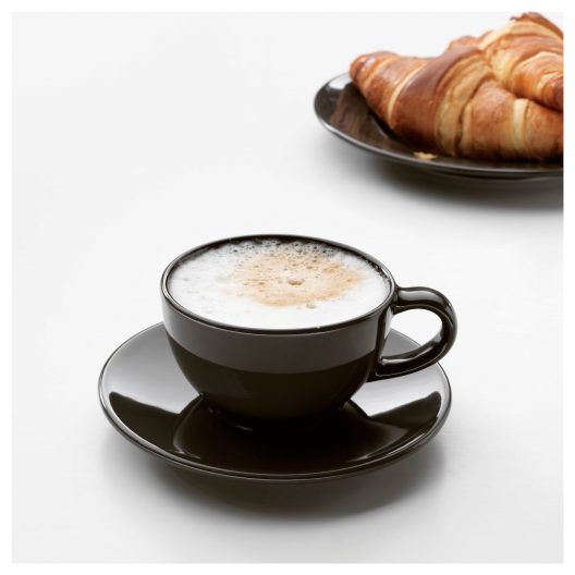 فنجان و نعلبکی قهوه ای ایکیا مدل VARDAGEN