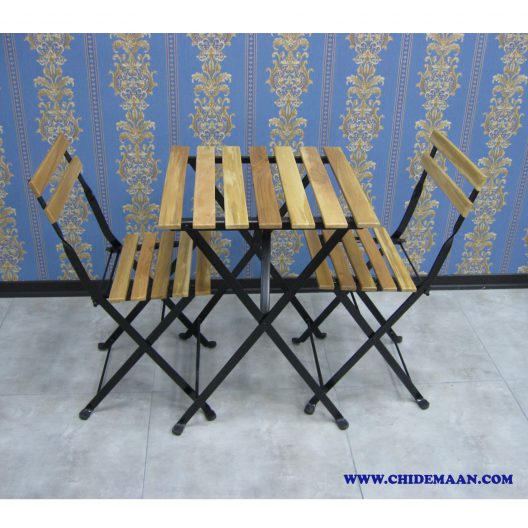 میز و صندلی بالکنی ایکیا مدل TARNO ساخت ایران رنگ تیره
