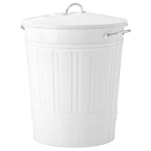 سطل زباله فلزی سفید ایکیا 40 لیتری KNODD