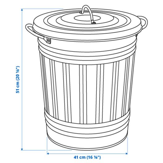 سطل زباله ایکیا طوسی 40 لیتری مدل KNODD