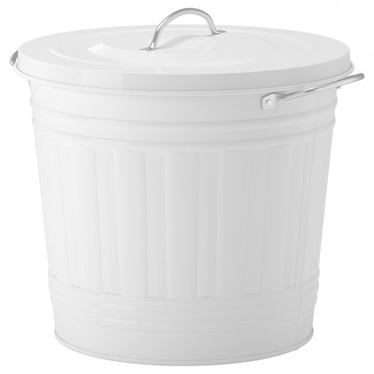 سطل زباله سفید ایکیا 16 لیتری مدل KNODD