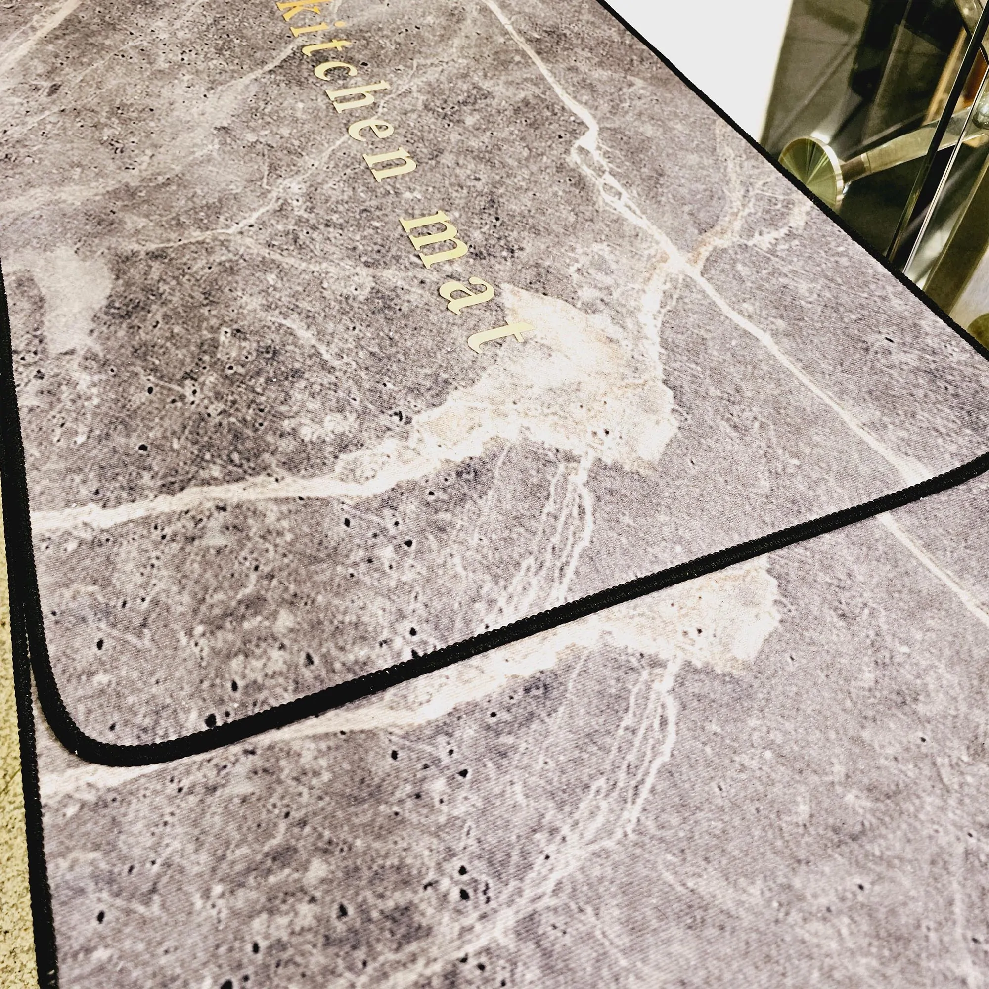 مت سینک طوسی دو عددی KITCHEN MAT - تصویر 3