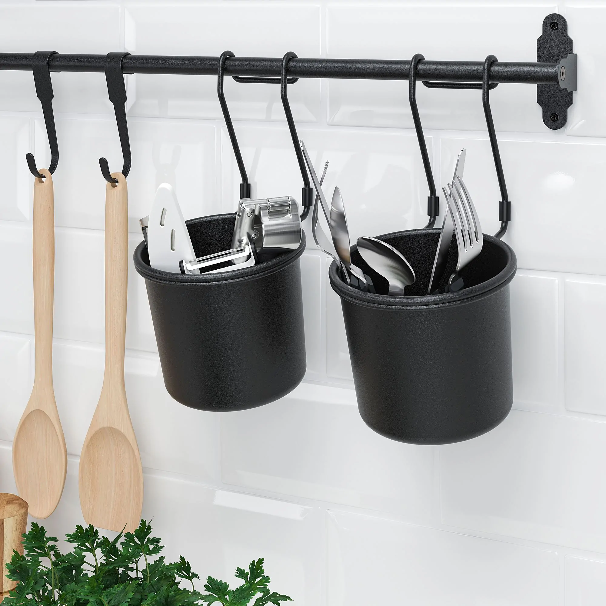 سطل آویز ایکیا مشکی مدل HULTARP - Image 2