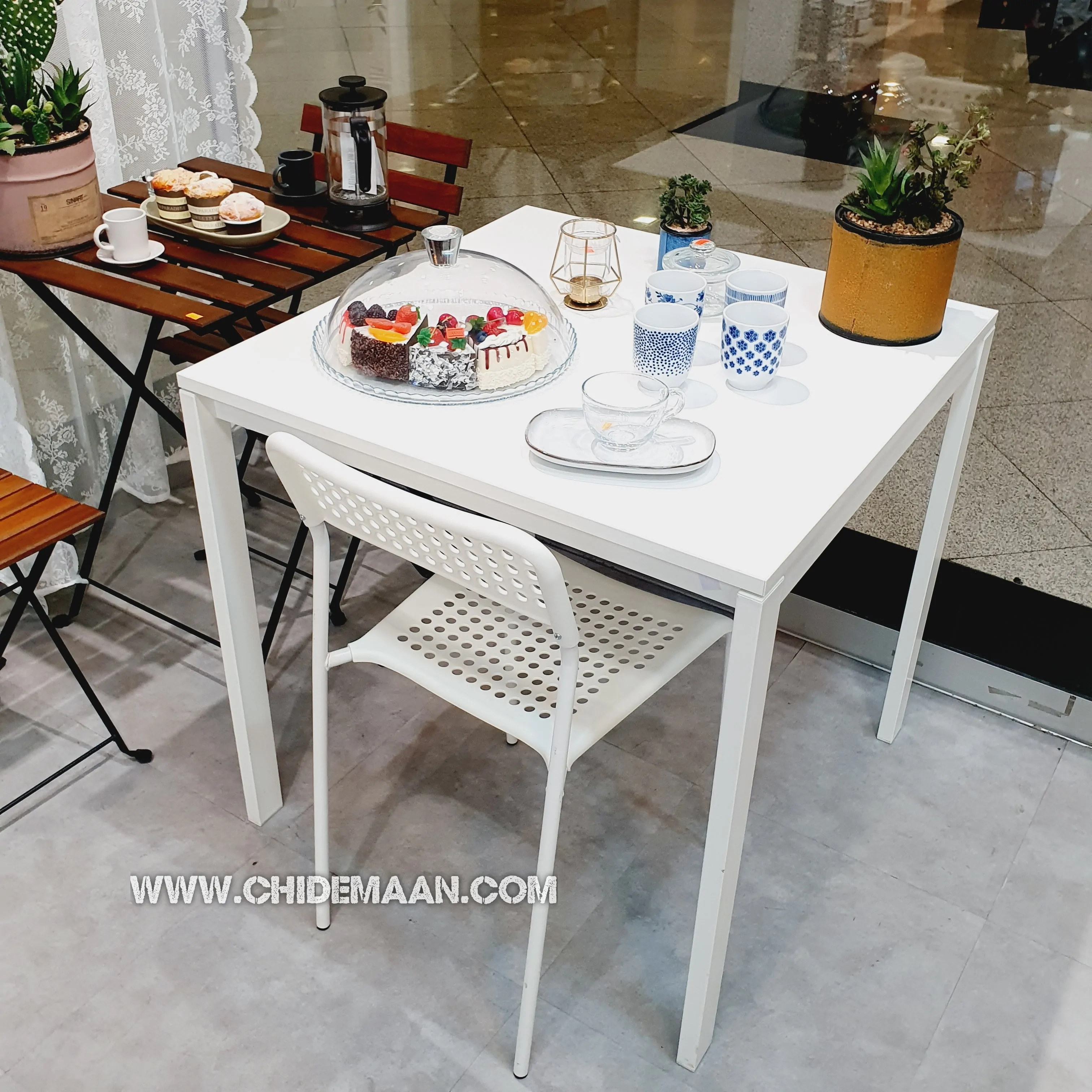 میز دو نفره ایکیا سفید مدل MELLTORP - Image 6