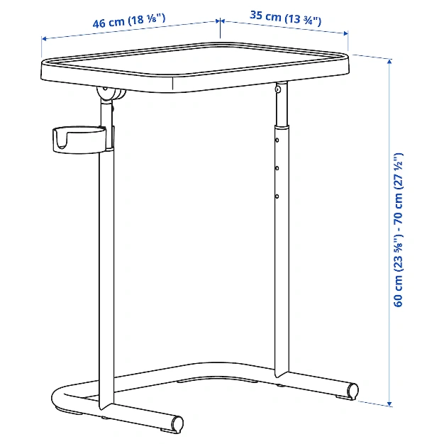 میز لپ تاپ ایکیا بژ مدل BJORKASEN - Image 8