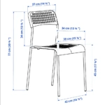 میز و صندلی دو نفره ایکیا سفید مدل MELLTORP - تصویر 4