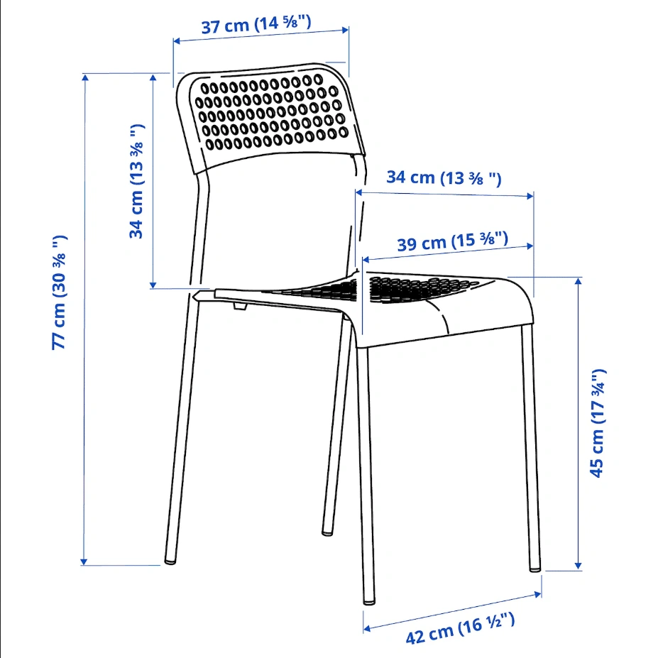 میز و صندلی دو نفره ایکیا سفید مدل MELLTORP - تصویر 4