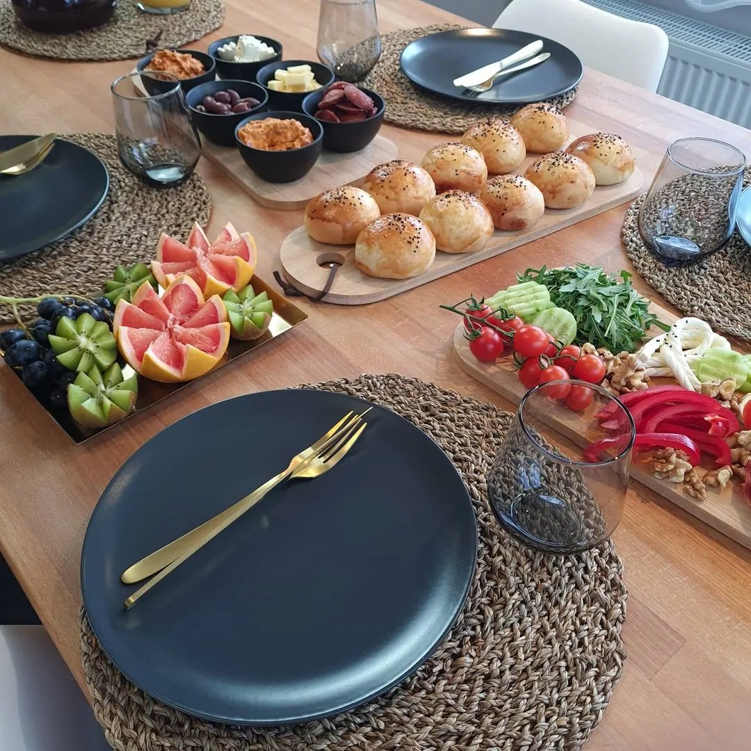 سرویس غذاخوری ایکیا ذغالی مدل DINERA - تصویر 3