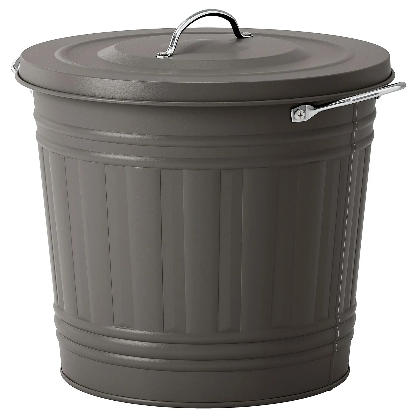 knodd-bin-with-lid-grey__0711150_PE728018_S5.jpg سطل زباله ایکیا طوسی 16 لیتری مدل KNODD - Image 1