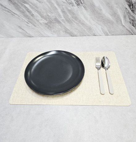 زیر بشقابی چرمی بژ LEATHER