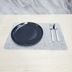زیر بشقابی چرمی طوسی LEATHER