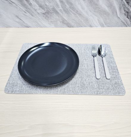 زیر بشقابی چرمی طوسی LEATHER
