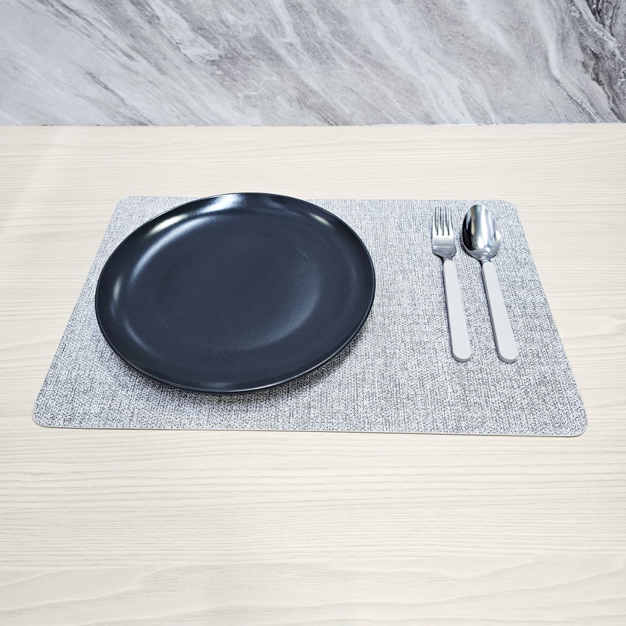 زیر بشقابی چرمی طوسی LEATHER