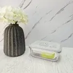 ظرف شیشه ای مستطیل لیمون 850 میلی لیتر