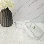 ظرف شیشه ای مستطیل لیمون 850 میلی لیتر