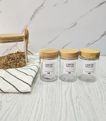 جاادویه شیشه ای درب چوبی لیمون